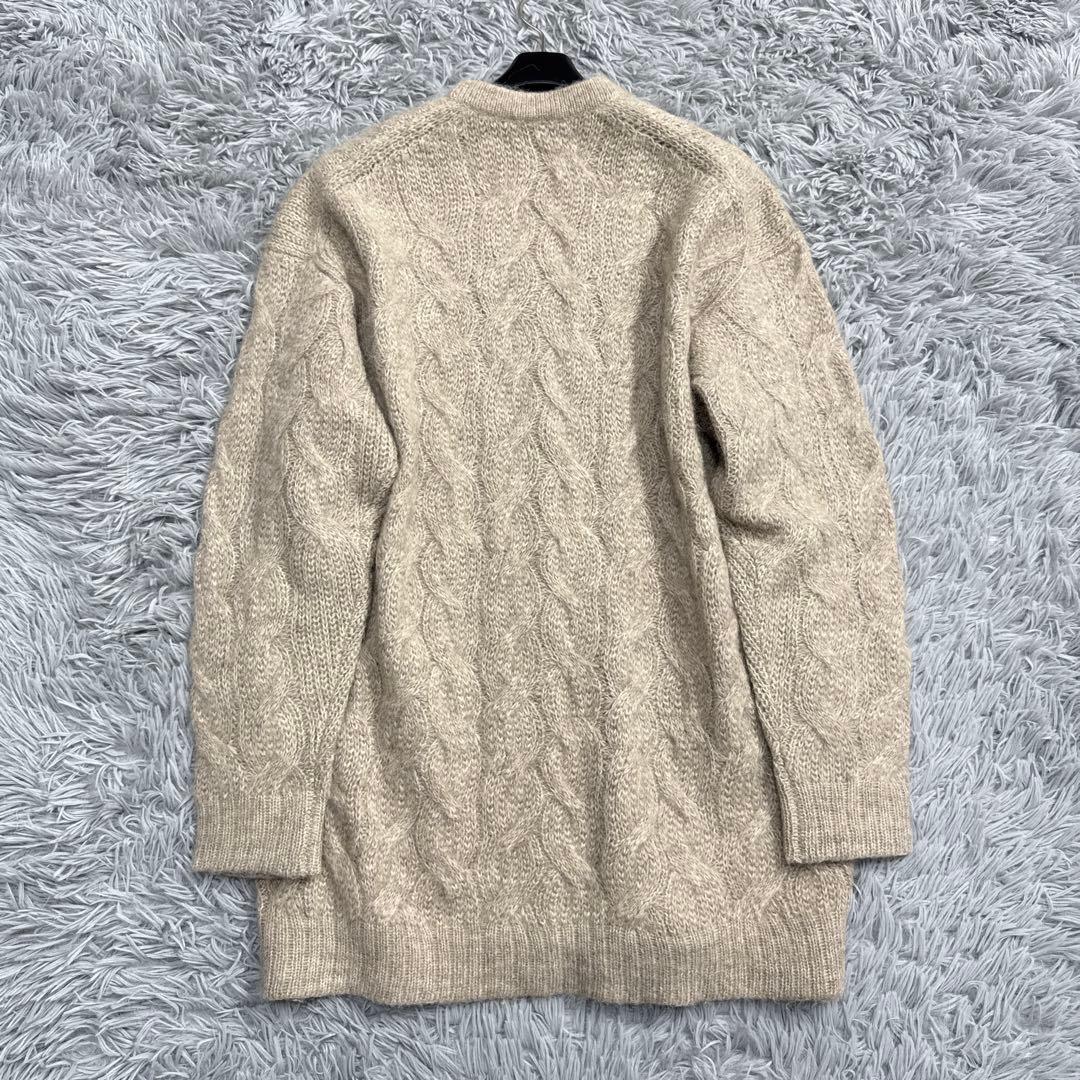 美品✨21AW セオリー ケーブル編みVネックアルパカカーディガン 羽織り S