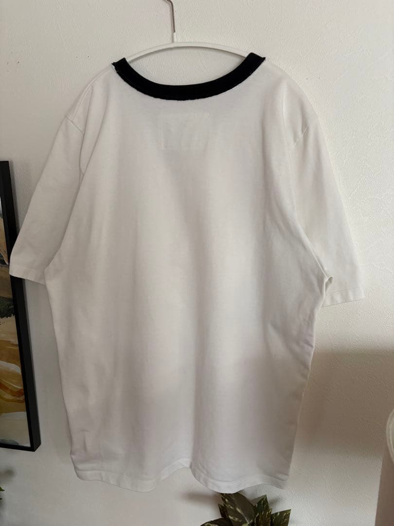 CAMIEL FORTGENS 厚手コットンVネックTシャツ　サイズM