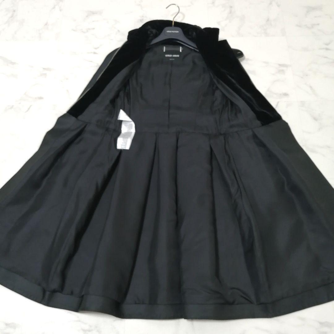 美品✨ ジョルジオアルマーニ　切替 コート　ベロア キルティング　フレア　最高級