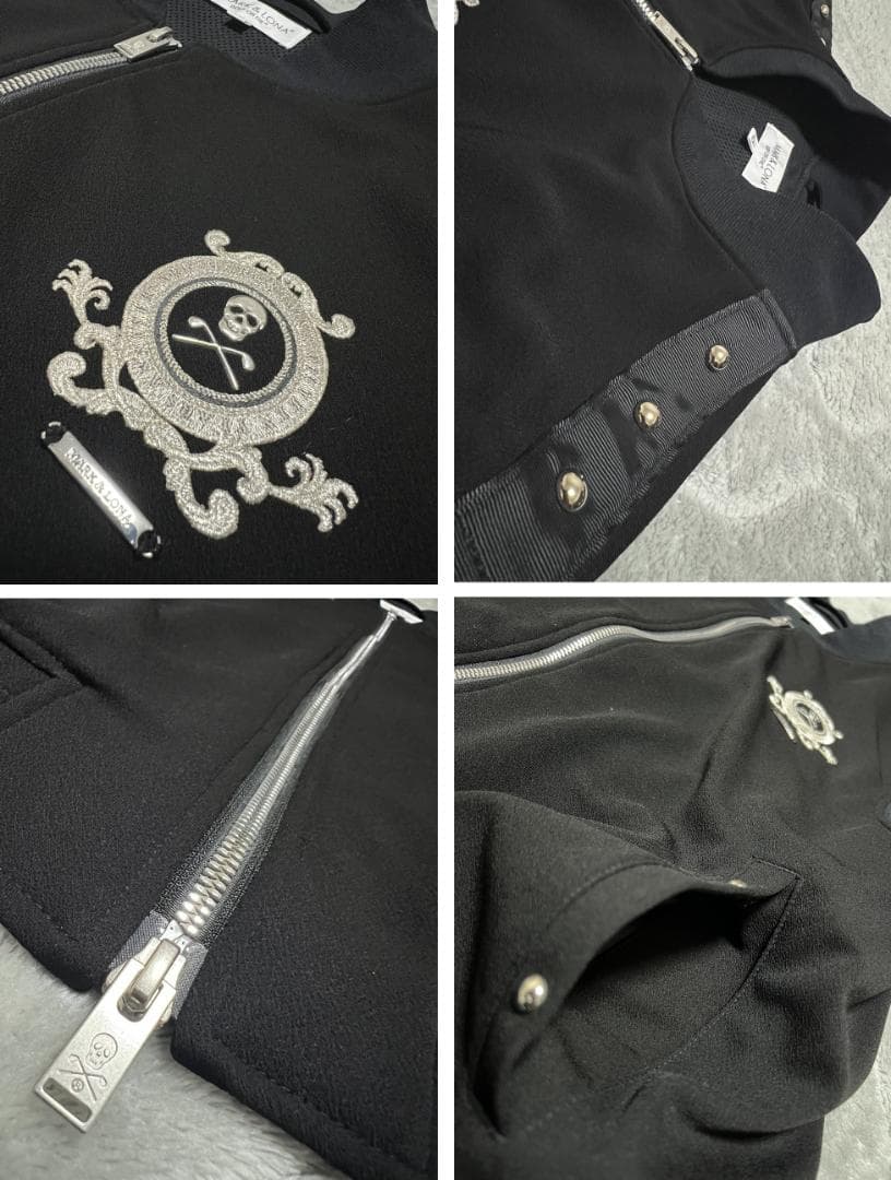 【美品】MARK & LONA　Prince Stud Zip Vest【48】