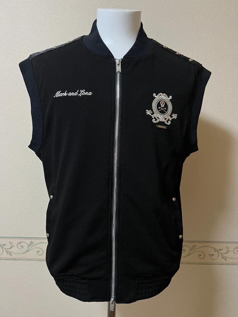 【美品】MARK & LONA　Prince Stud Zip Vest【48】