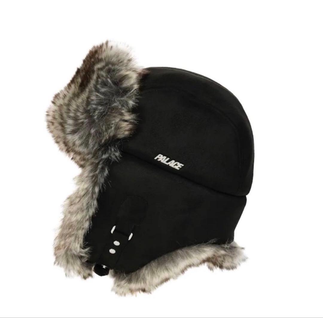 帽子 PALACE SHERPA FAUX SUEDE TROOPER BLACK
