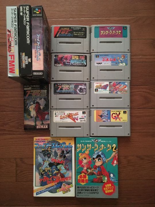 スーパーファミコン本体(配線セット)・ソフト11本・攻略本セット