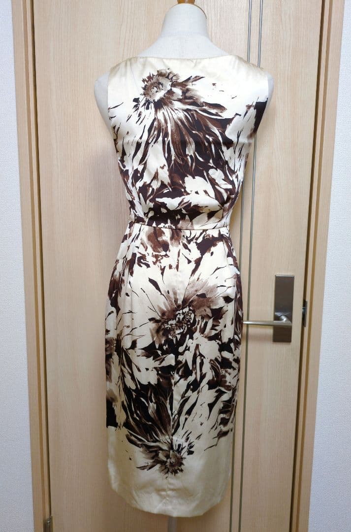 Max Mara マックスマーラ　シルク混花柄ノースリーブワンピース　36
