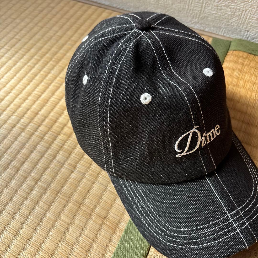 Dime 刺繍ロゴ キャップ 黒