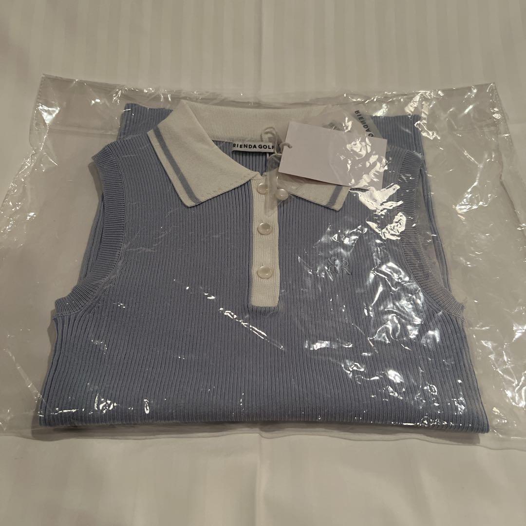 【RIENDA GOLF】ノースリコンパクトニットTOP