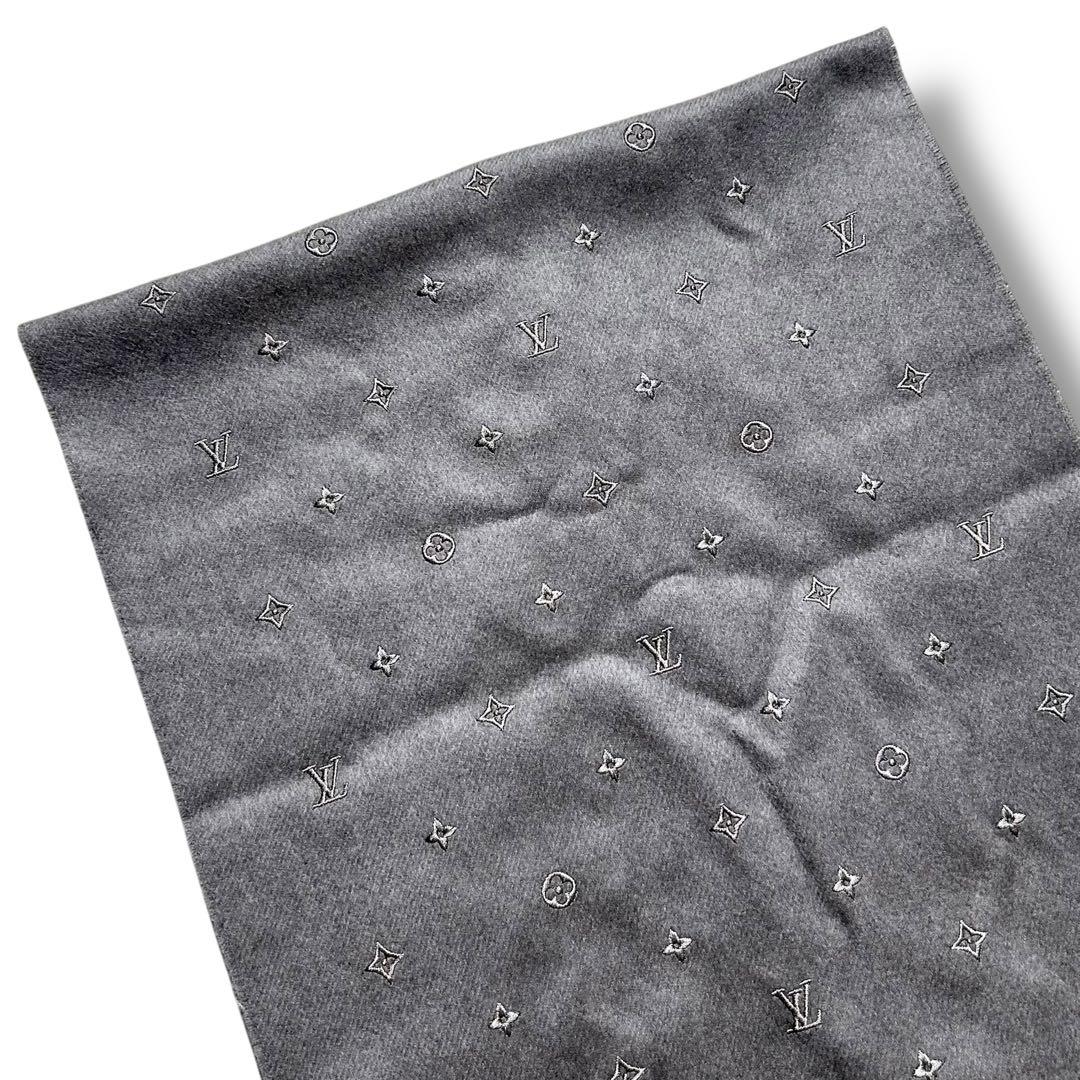 美品 LOUIS VUITTON マフラー モノグラム カシミヤ シルク 現行