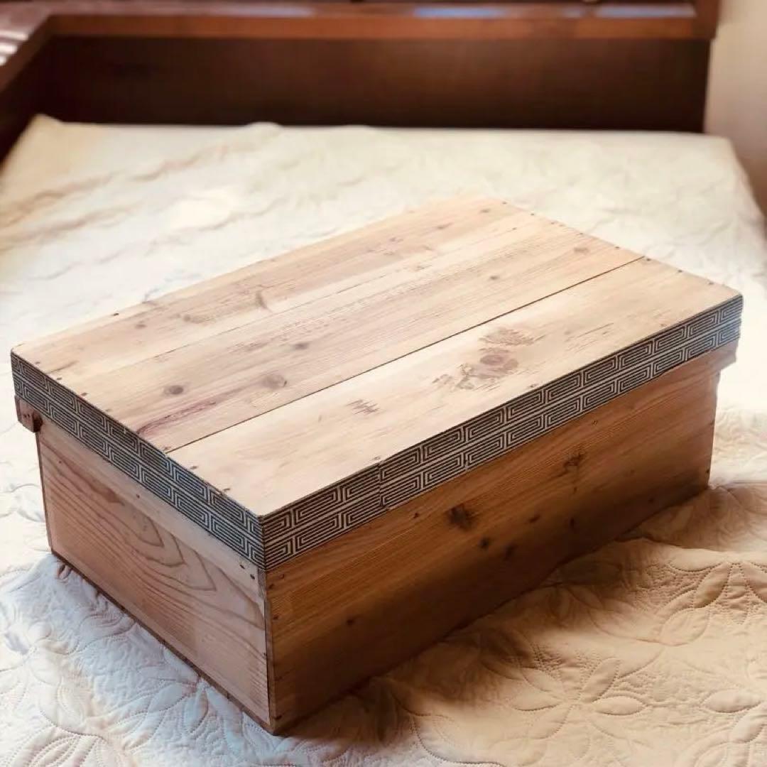 木箱(中) 収納 古道具 茶箱 ねこベッド