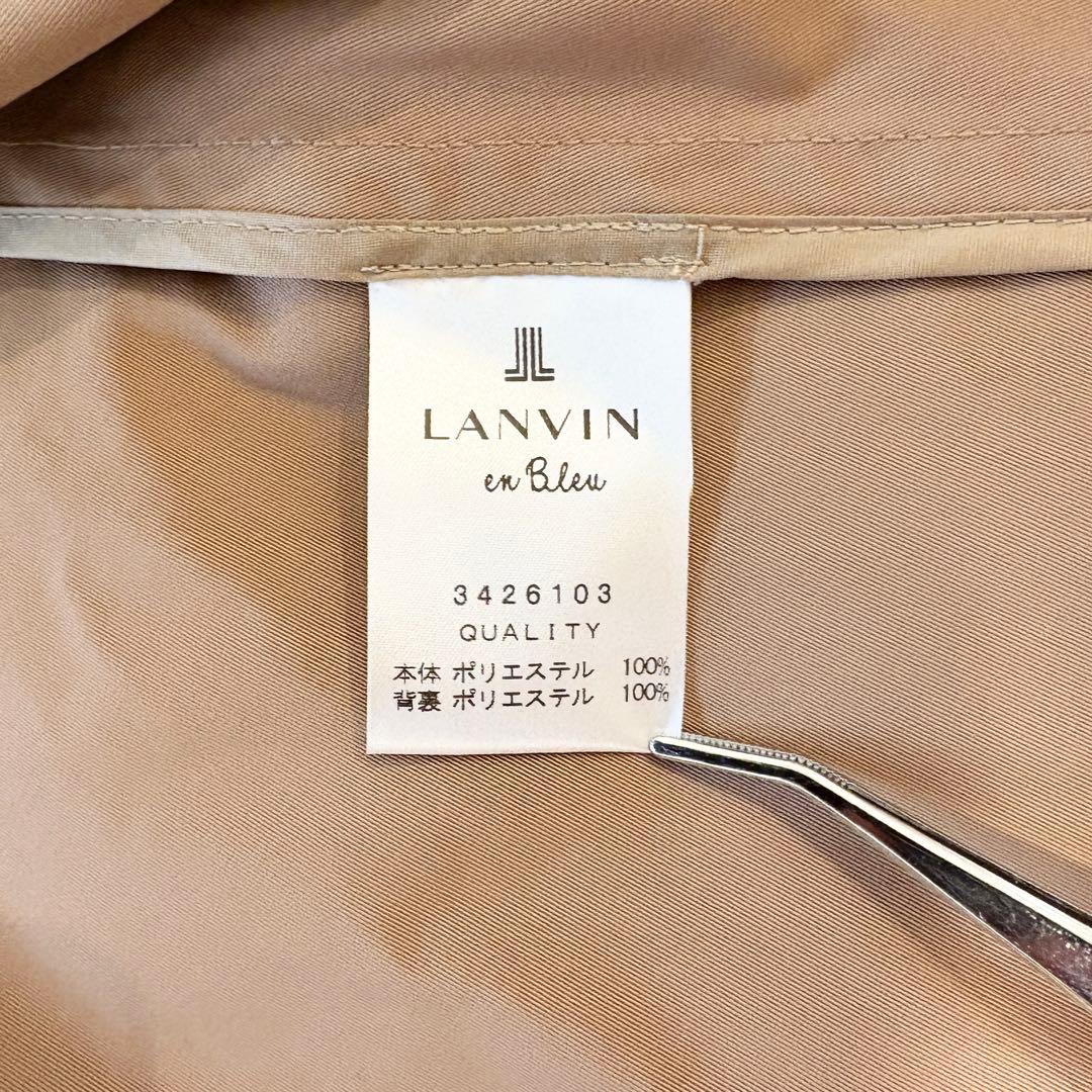 【新品同様✨現行】LANVIN en Bleu メモリーグログランミドルトレンチ