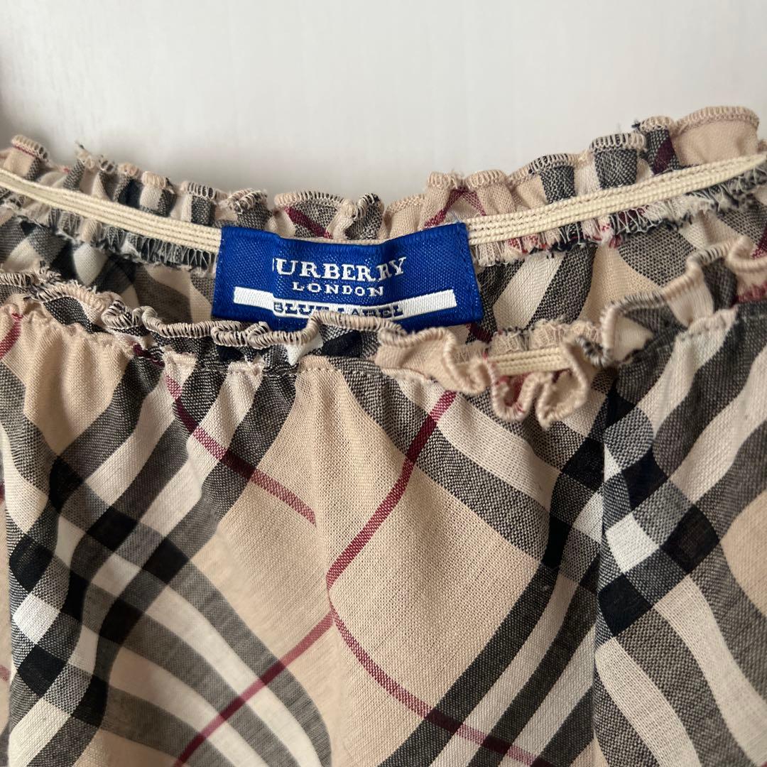 Burberry Blue Label チェック柄 ノースリーブワンピース 36