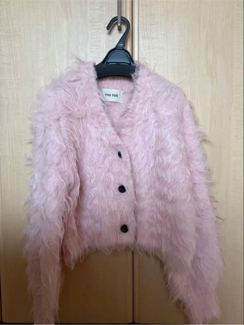 【THE TOÉ】Westminster Shaggy Cardigan ピンク