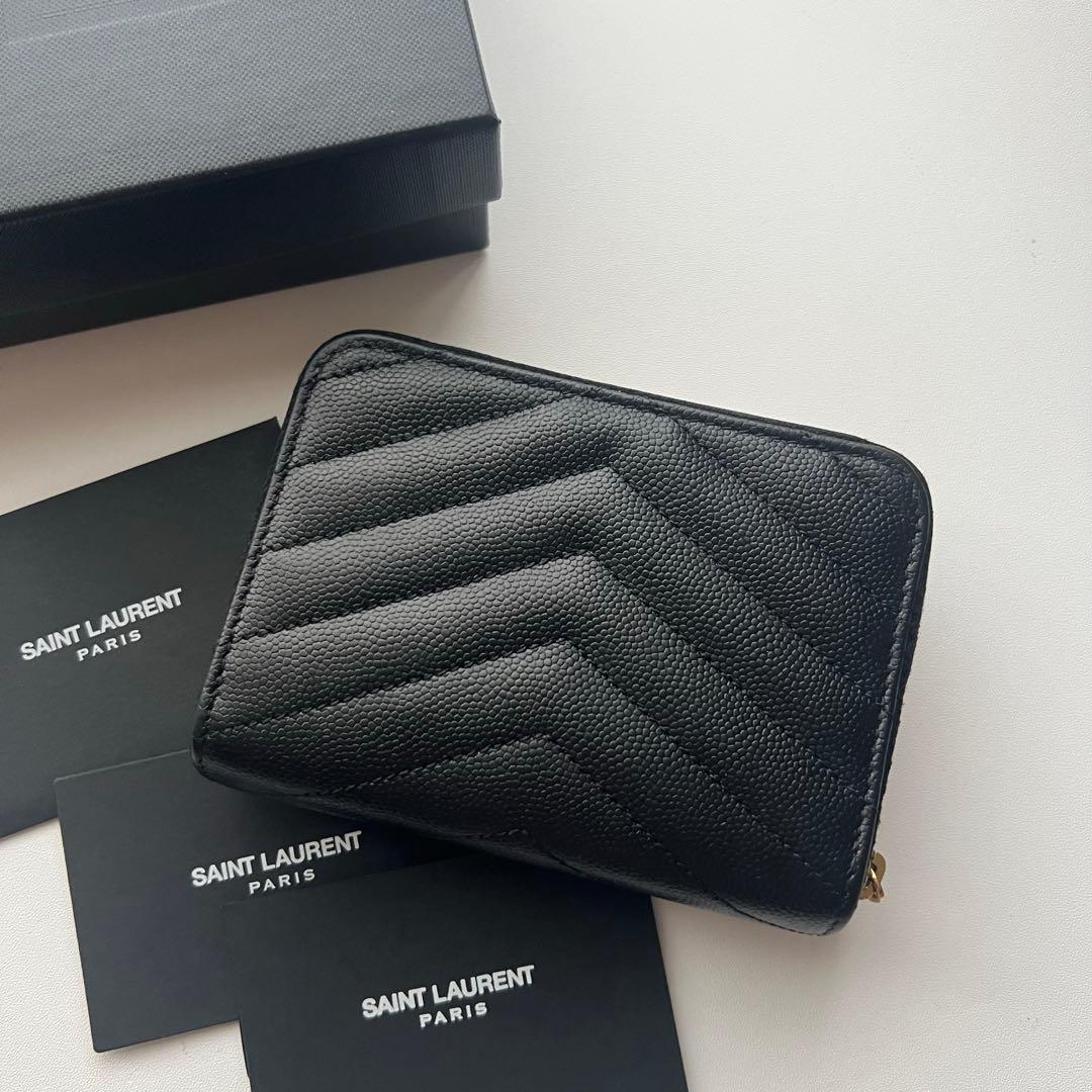 238 極上美品 SAINTLAURENT イヴサンローラン 2つ折り財布