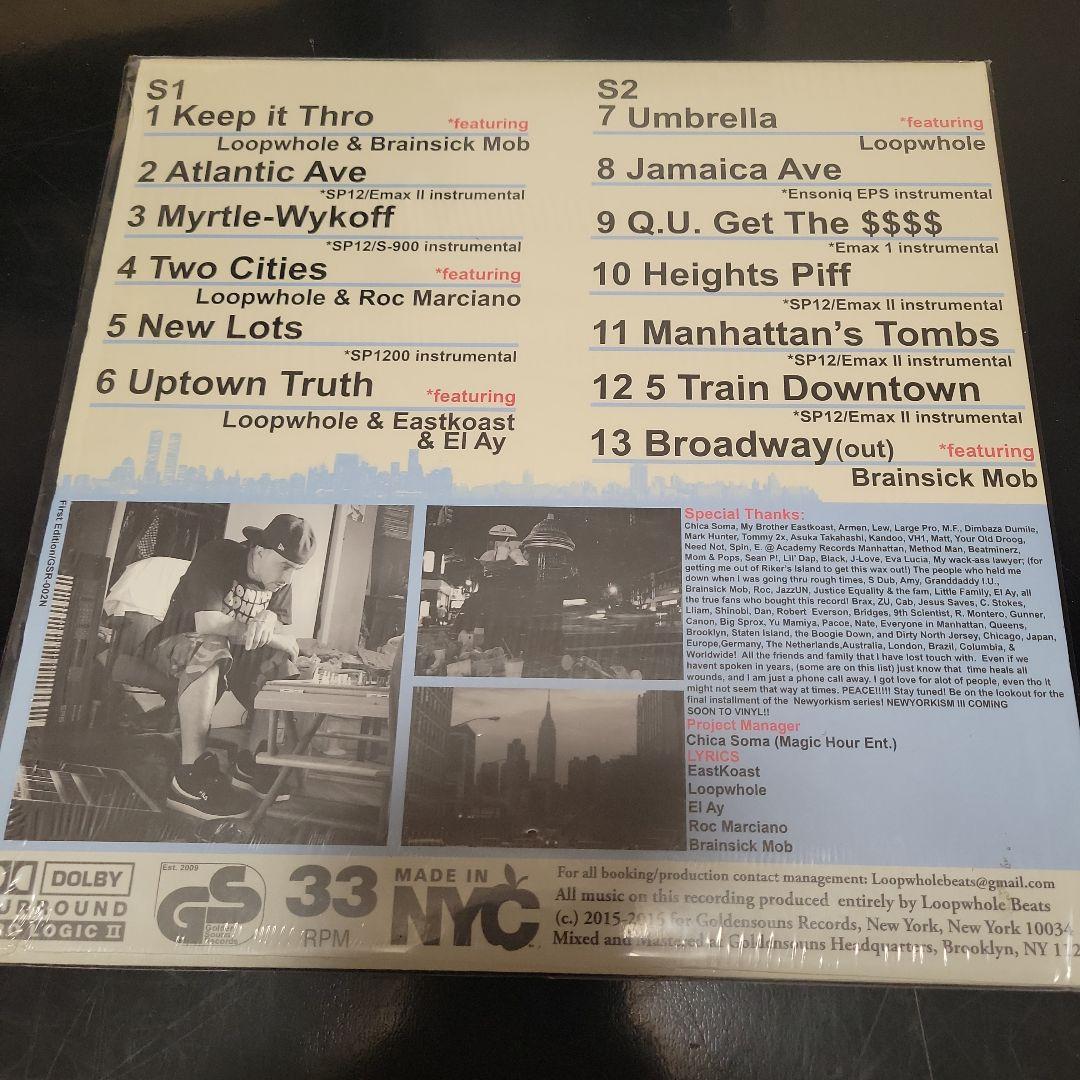 Loopwhole Beats Newyorkism II LP クリア レア