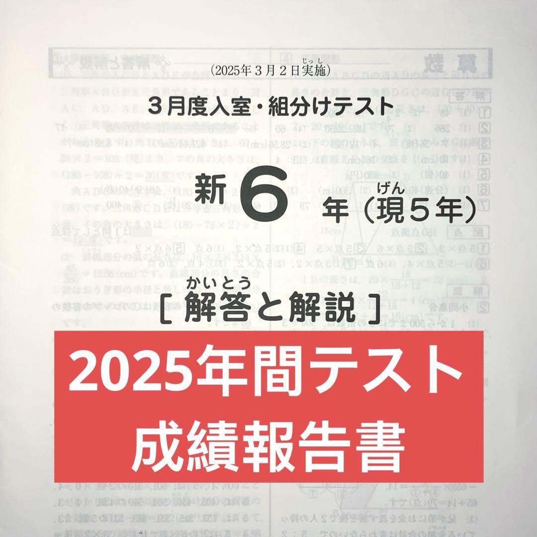 サピックス 6年 3月 入室組分け テスト 年間テスト 2025フルセット①
