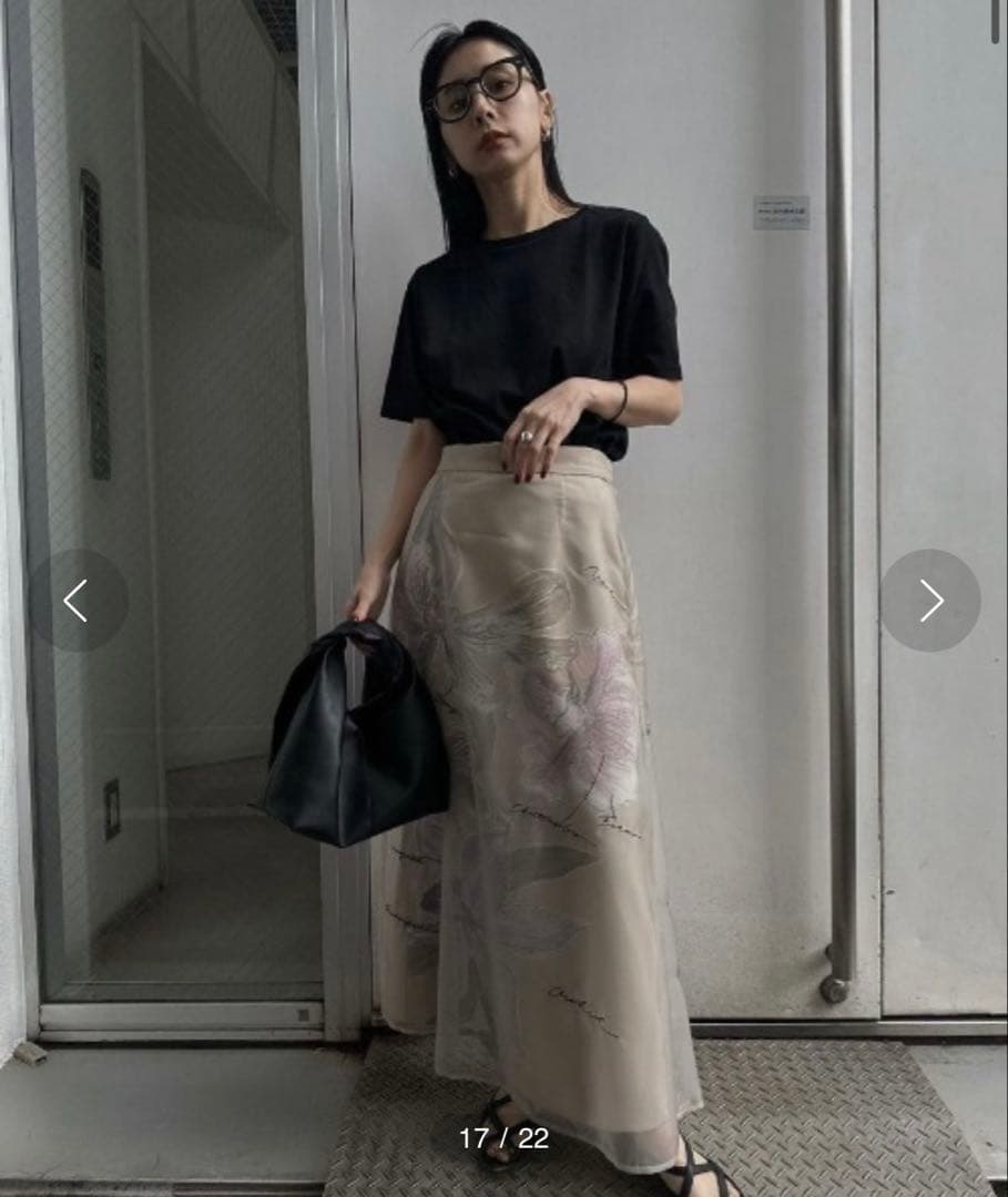 スカート AMERI KEITAMARUYAMA SHEER LAYERED SKIRT