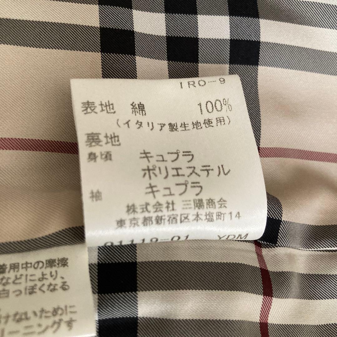 美品　バーバリー　テーラードジャケット　コットンツイード　イタリア製生地　L