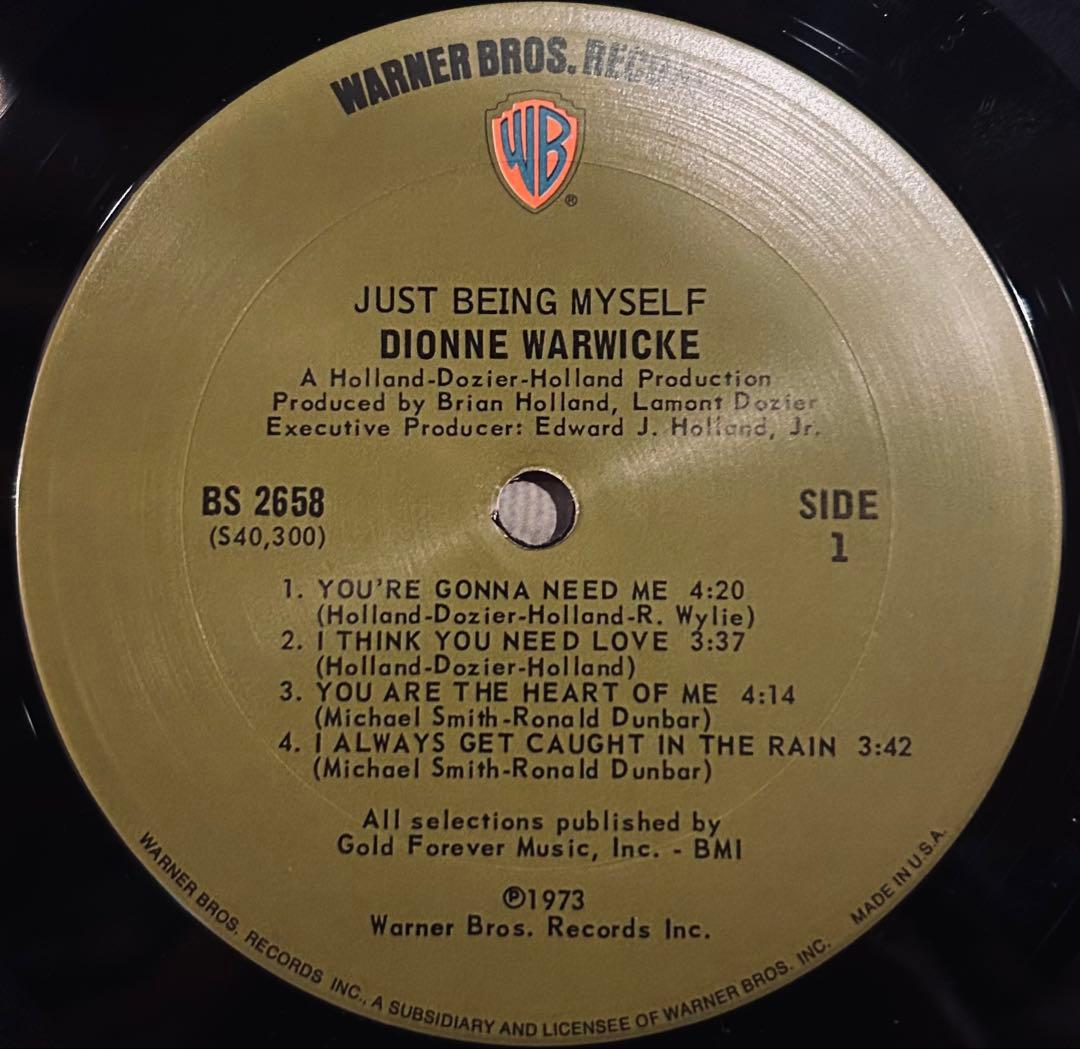 Dionne Warwicke Just Being Myself レコード