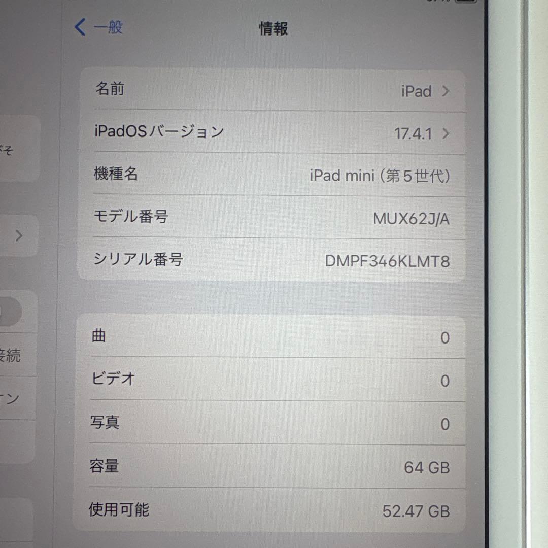 iPad mini5 セルラー 64GB SIMフリー(79)