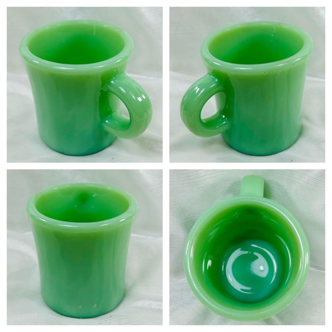 超美品ファイヤーキング　ジェダイ（翡翠色）超ヘビーなコーヒーマグの2個