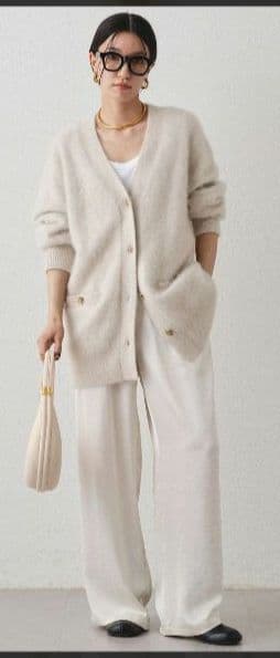 今季！！LOUNGEDRESS☆ラウンジドレス☆FURカシミヤニットカーデ