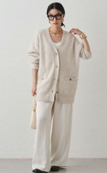 今季！！LOUNGEDRESS☆ラウンジドレス☆FURカシミヤニットカーデ