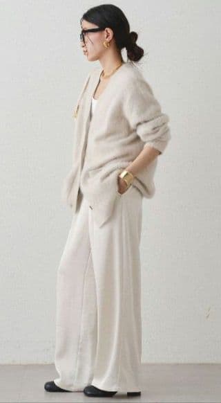 今季！！LOUNGEDRESS☆ラウンジドレス☆FURカシミヤニットカーデ