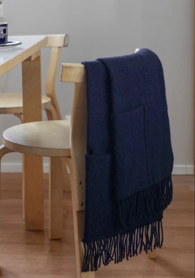 新品 LAPUAN KANKURIT ポケットショール midnightblue