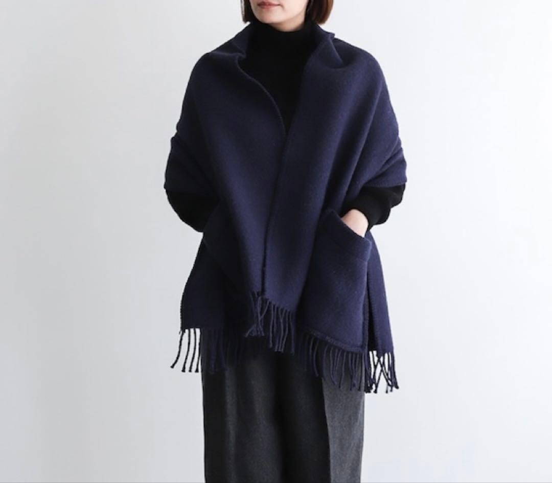 新品 LAPUAN KANKURIT ポケットショール midnightblue