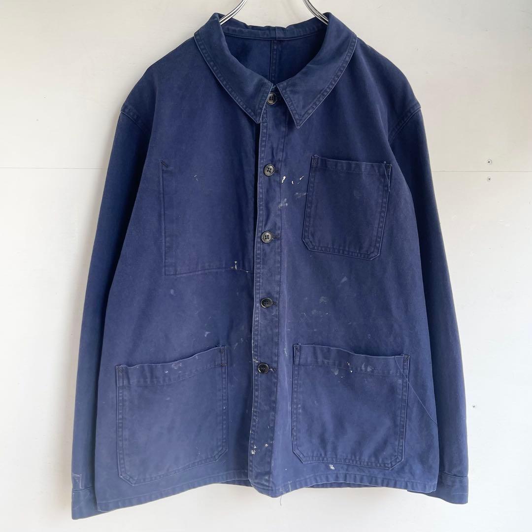 60s 70s フランス軍 カバーオール ワークジャケット ヴィンテージ 古着