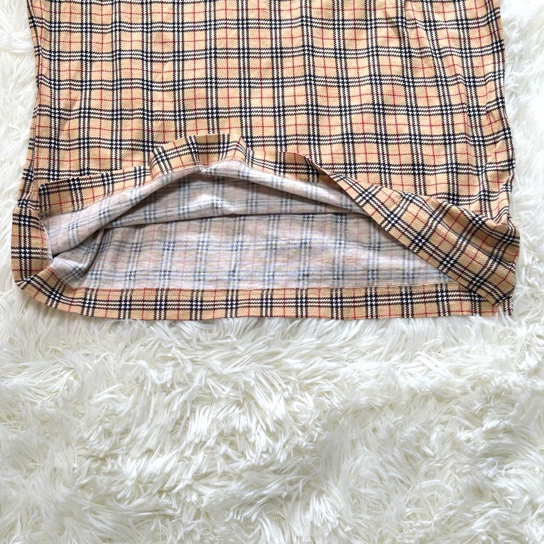 バーバリーズ ポロシャツ ノバチェック ホース刺繍 ヴィンテージ ベージュ M