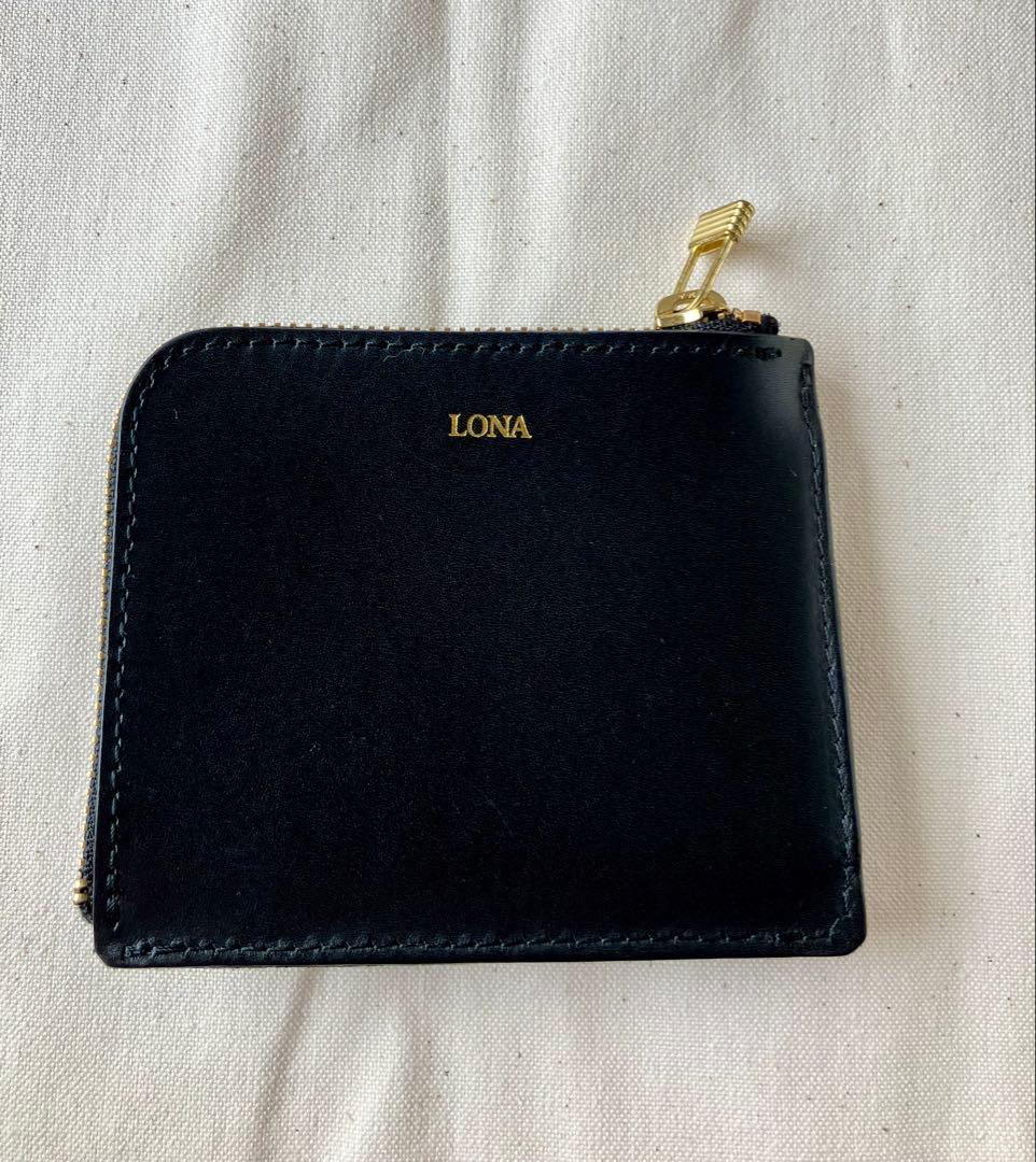 LONA Box mini wallet italy イタリーホックblack