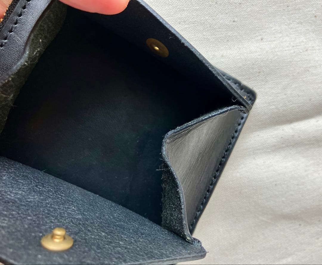 LONA Box mini wallet italy イタリーホックblack