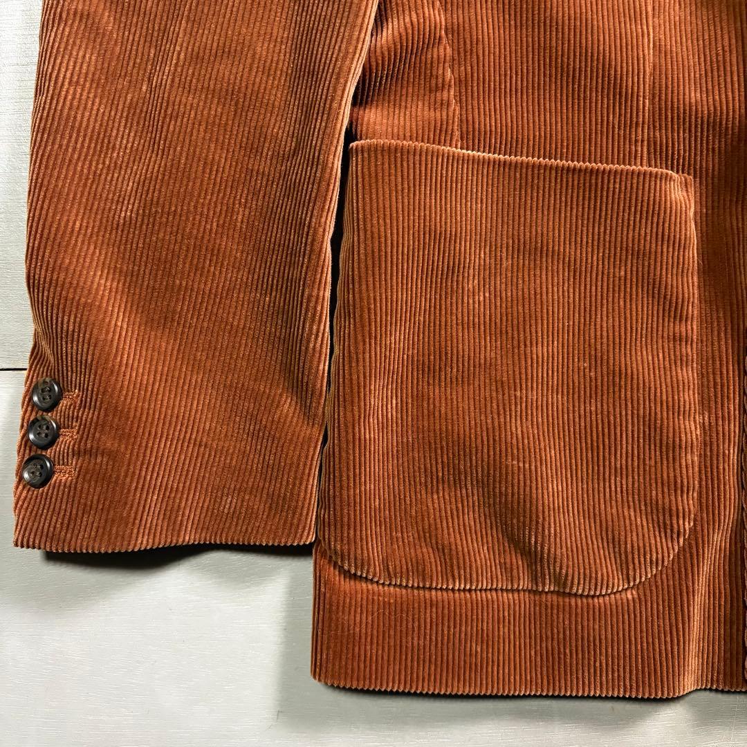 is-ness ダブルテーラードジャケット　コーデュロイ　ブラウン　M