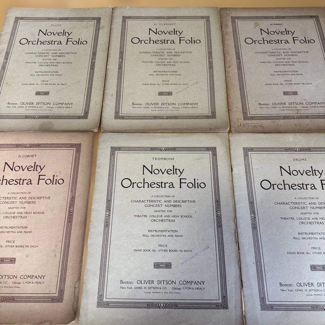 希少novelty orchestra folio 新管弦楽楽譜集　1917年版