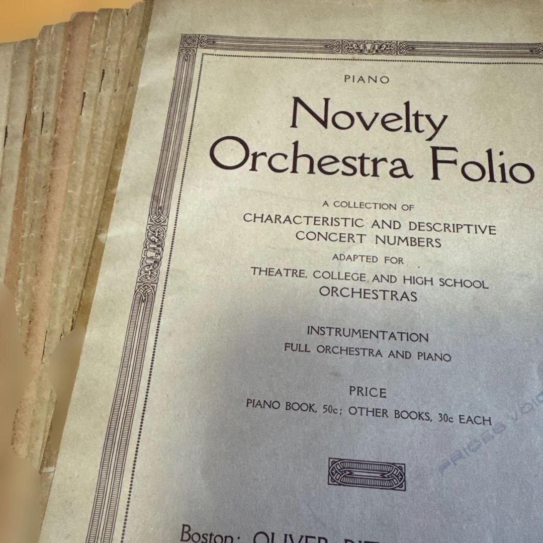 希少novelty orchestra folio 新管弦楽楽譜集　1917年版