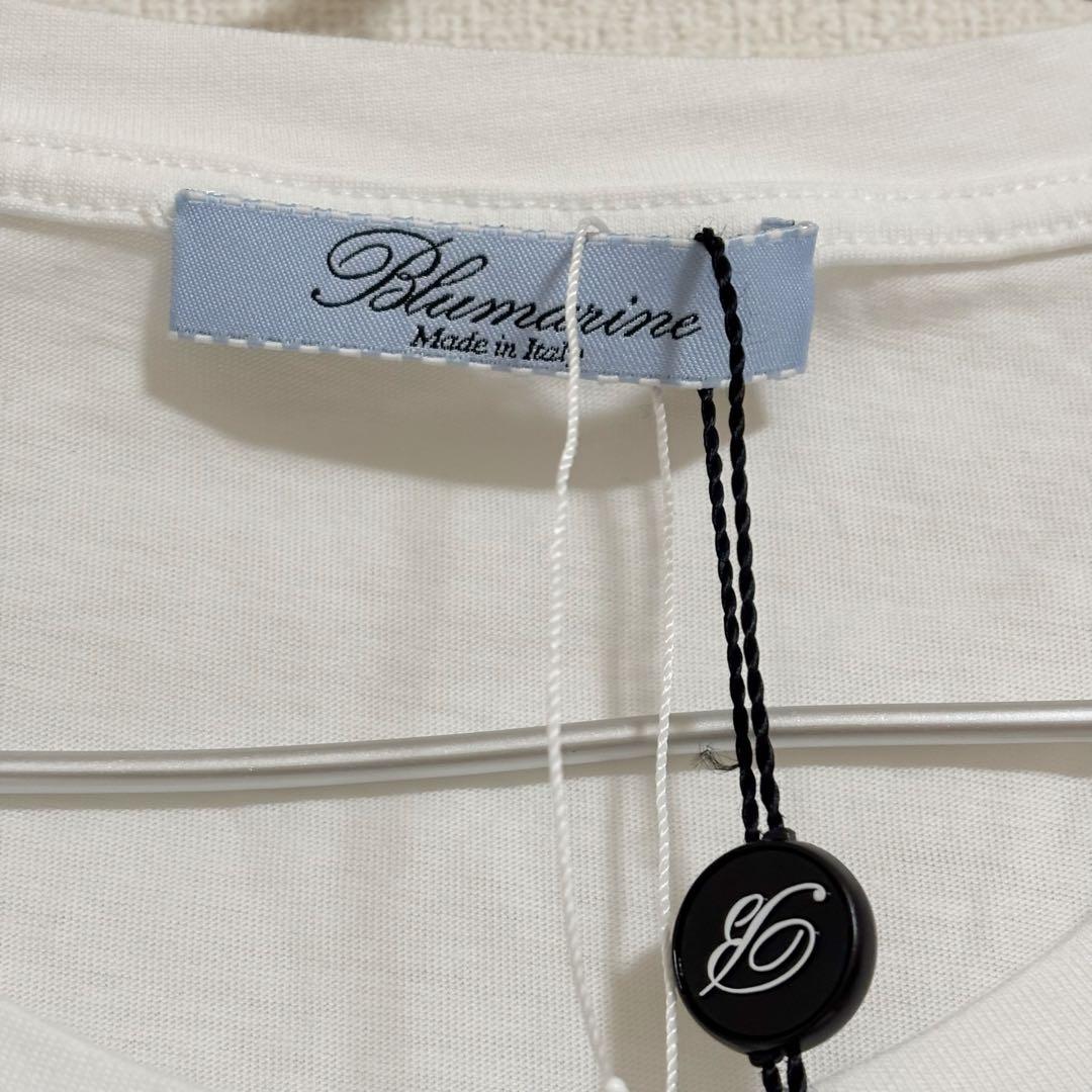 新品　Blumarine 花柄 ホワイト Tシャツ 半袖　サイズ44