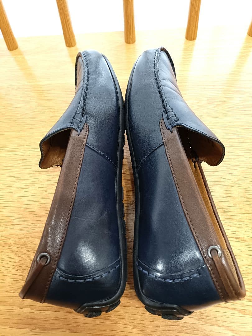 極美品 アルフレッドバニスター ドライビングシューズ レザー ネイビー