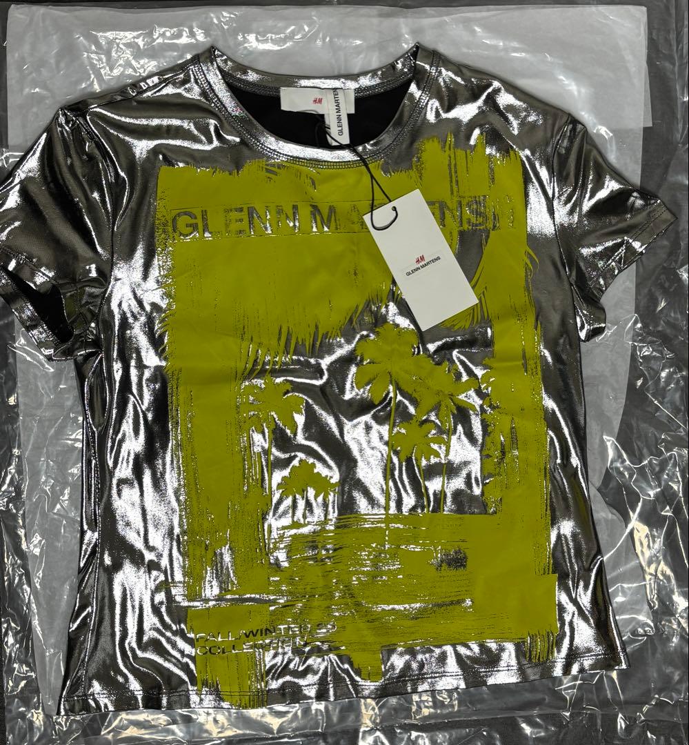 グレンマーティンス GLENNMARTENS  メタリックプリントTシャツ