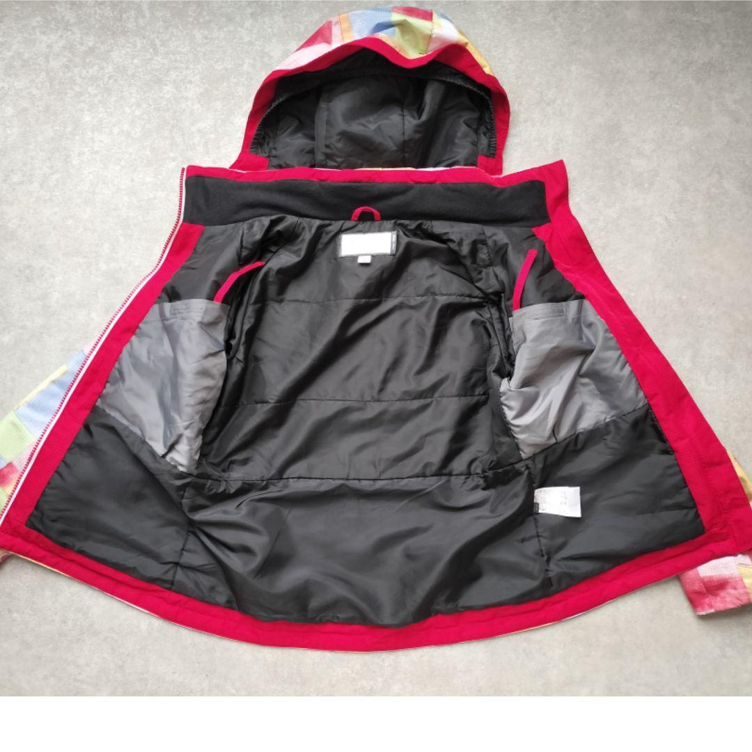 美品 Phenix スキーウェア 140 130女の子 パステルチェック 紺上下