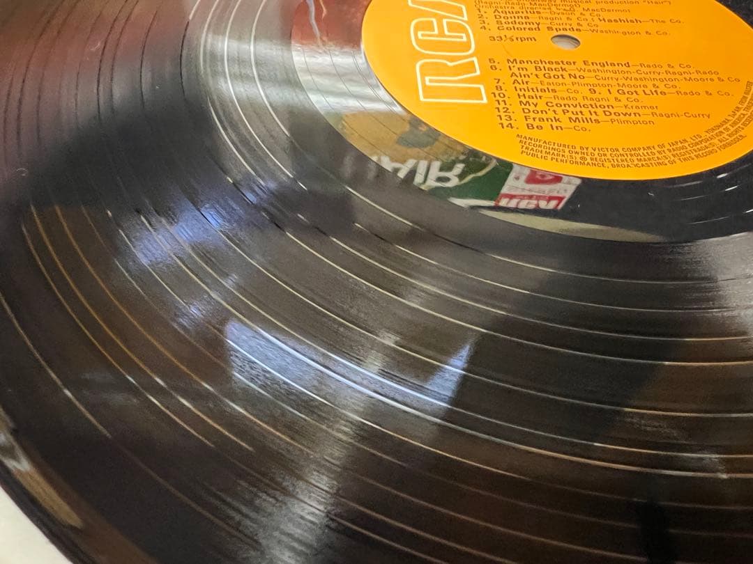 極美盤 帯付 1969年 ヘア オリジナル・キャスト SRA-5152 LP洋楽