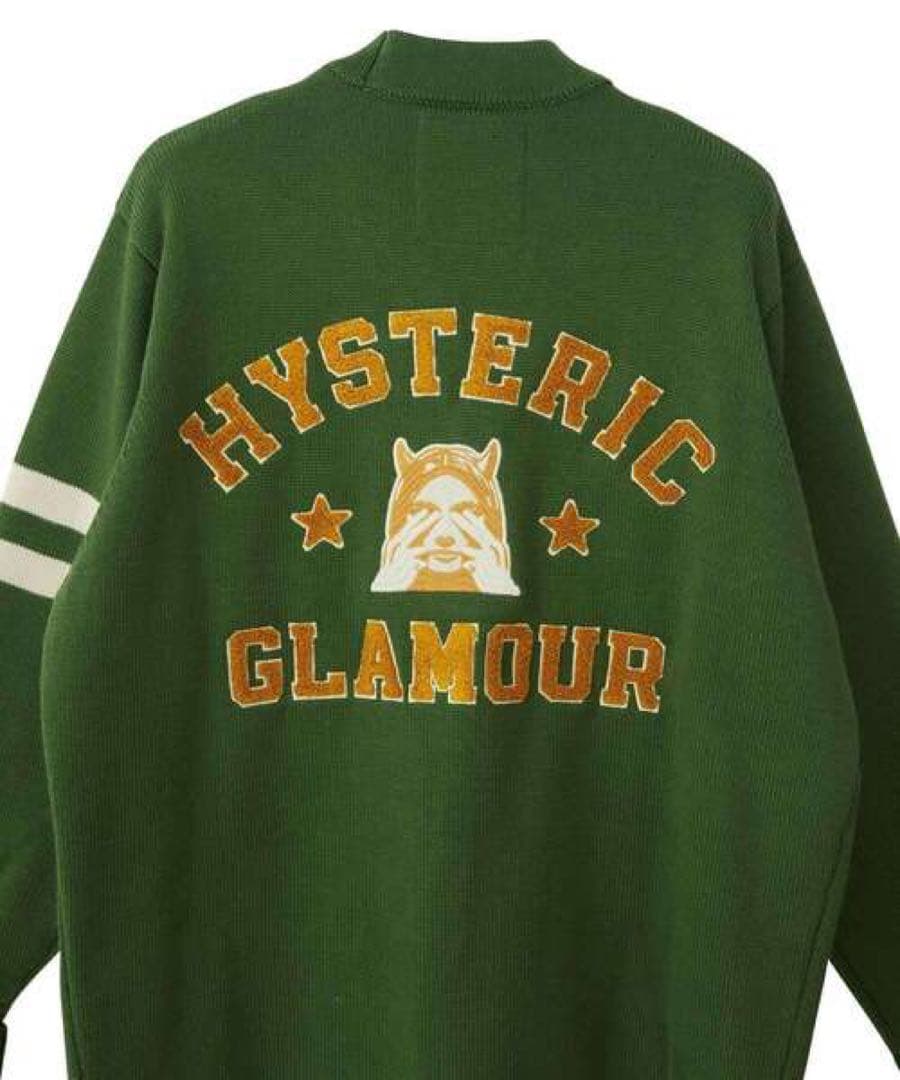 HYSTERIC GLAMOUR SEE NO EVIL刺繍レタードカーディガン