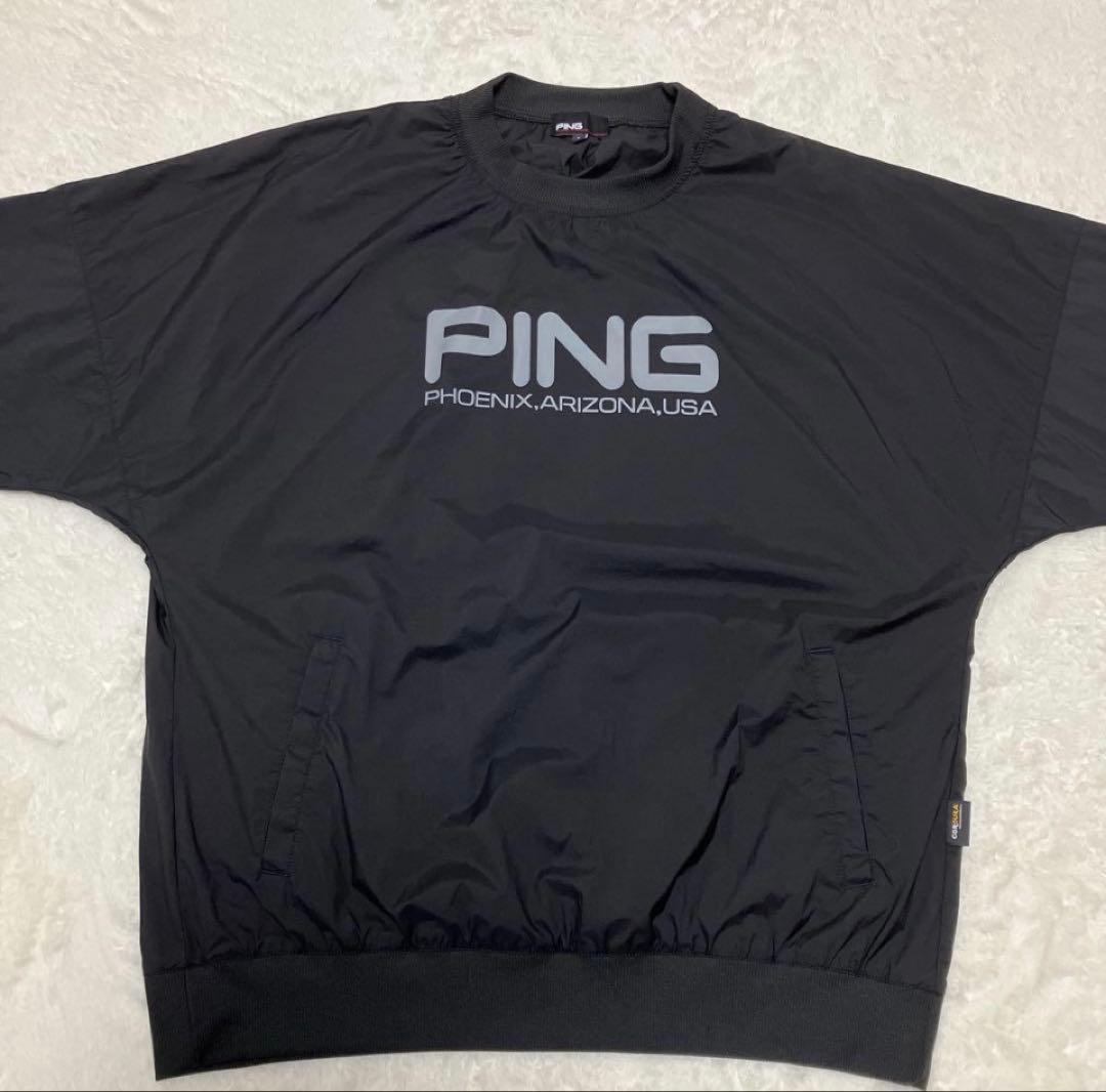 【美品】PING ピン ナイロンジャケット プルオーバー薄手 ゴルフウェアL