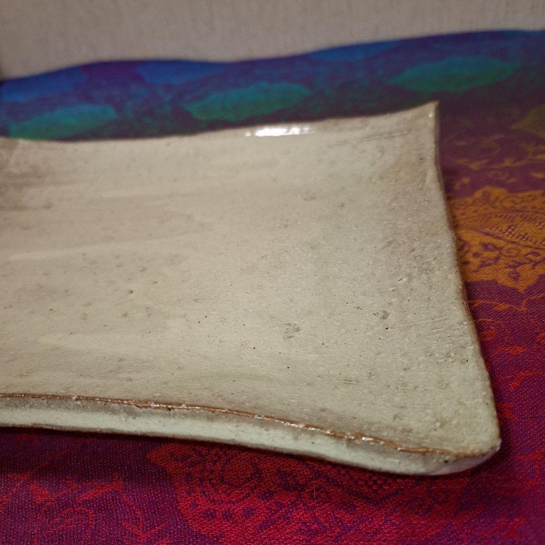 四日市萬古八幡窯 堀野証嗣作 四方皿 茶道具【美品】