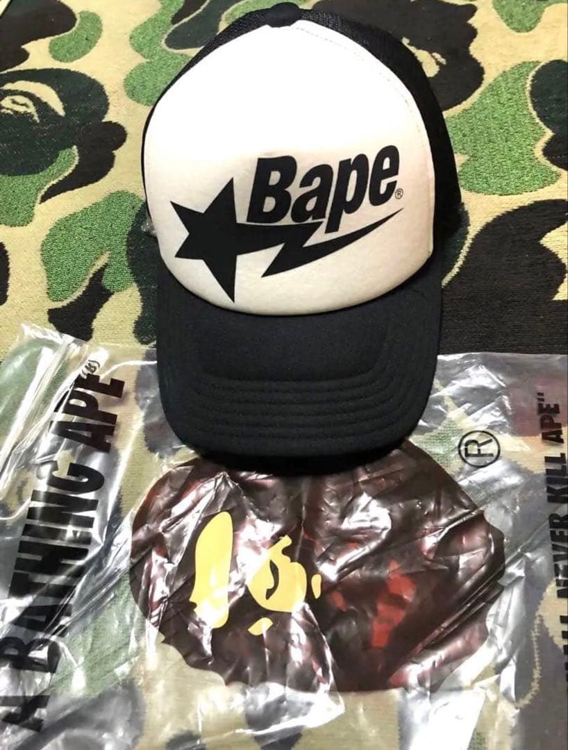 a bathing ape メッシュキャップ 帽子 ベイプ　エイプ
