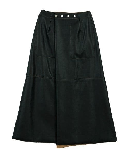 REVERSIBLE SYNTHETIC LEATHER SKIRT　ameri