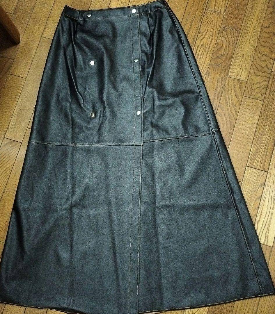 REVERSIBLE SYNTHETIC LEATHER SKIRT　ameri