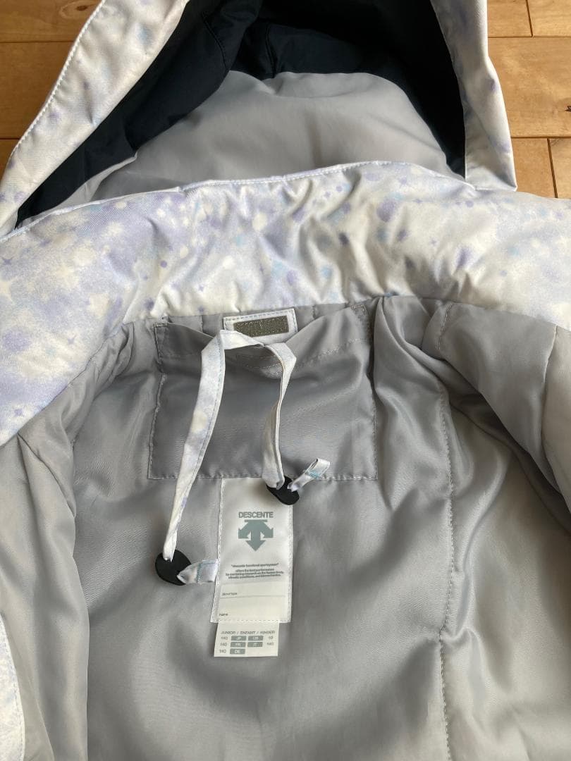 DESCENTE(デサント) スキーウェア上下セット(子ども用) 白紺色
