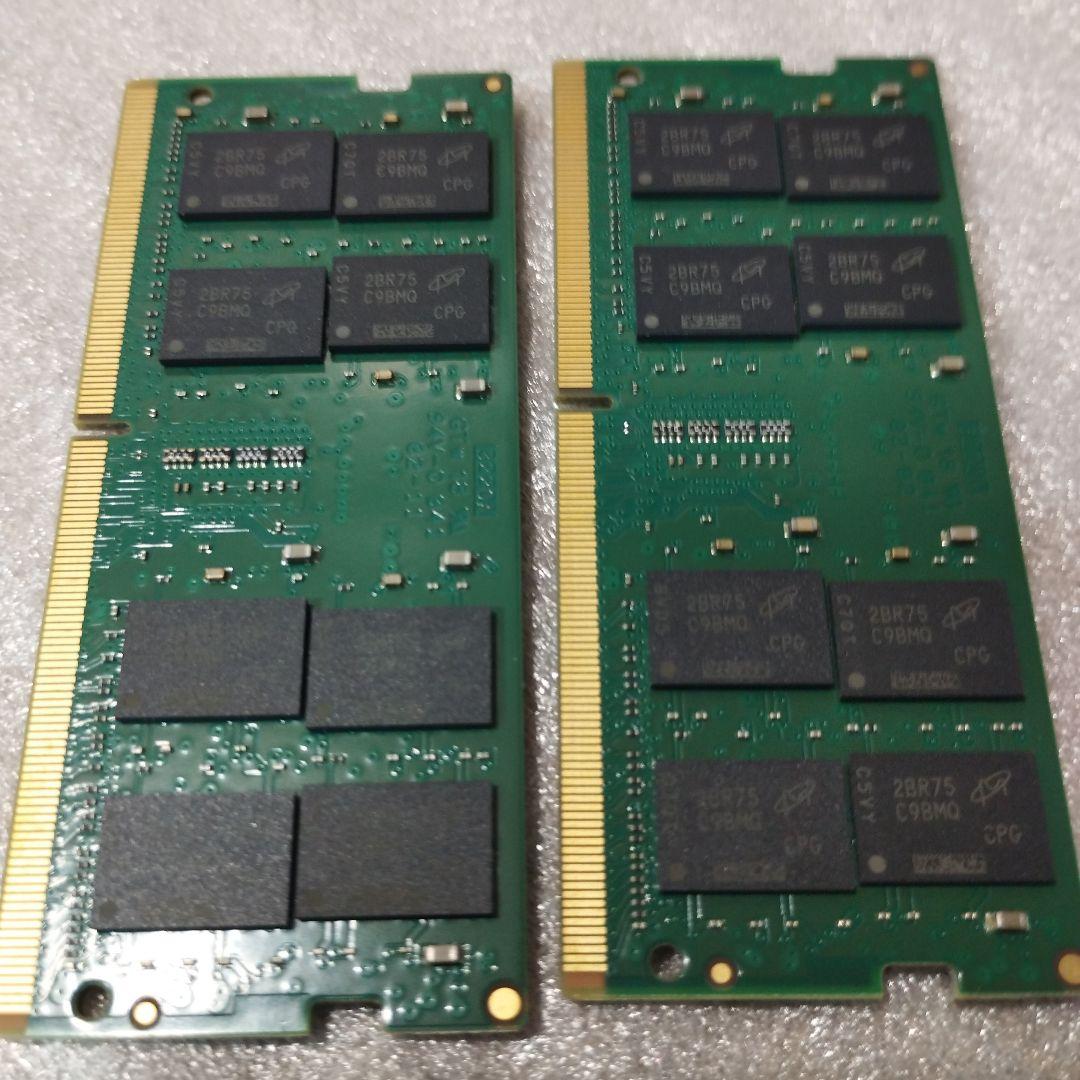 Crucial Micron ノート用メモリー DDR4 2666 16GBx2