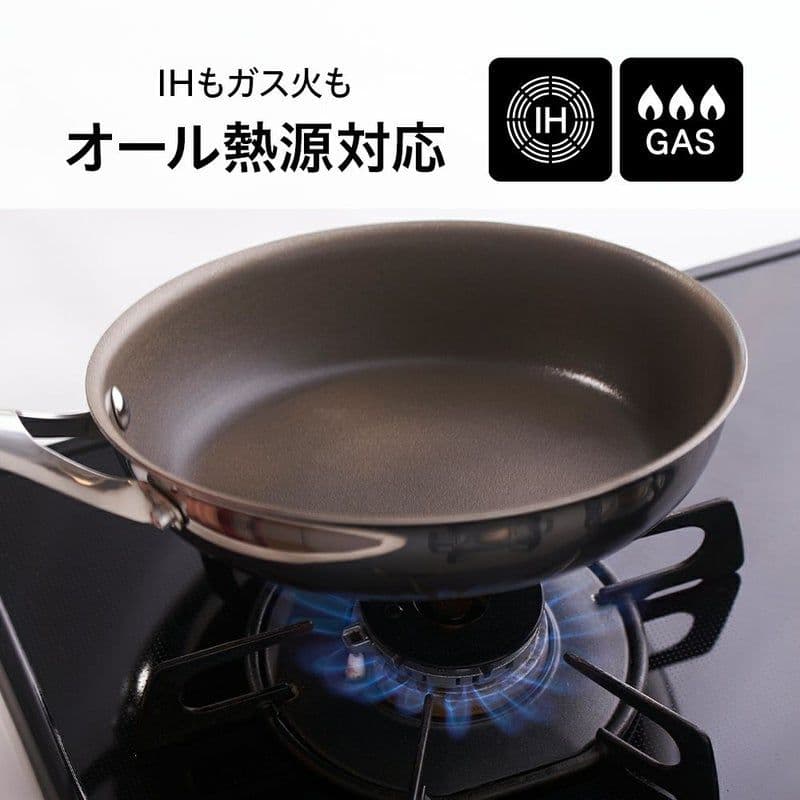 【新品未使用】コレールフライパン　深型24cm+ガラス蓋セット