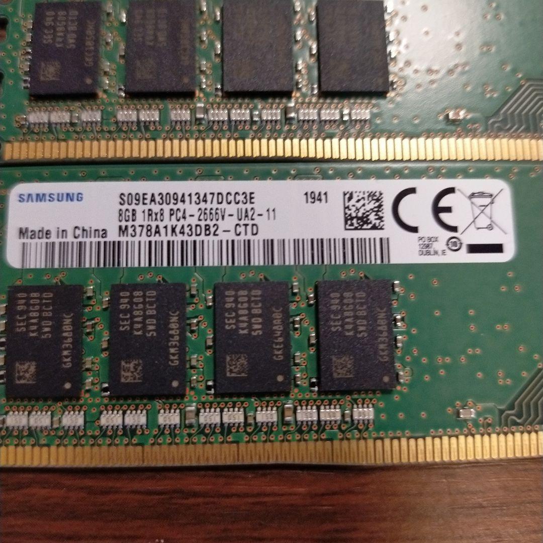 SAMSUNG 1R×8 PC4-2666V-UA2-11メモリ8GB